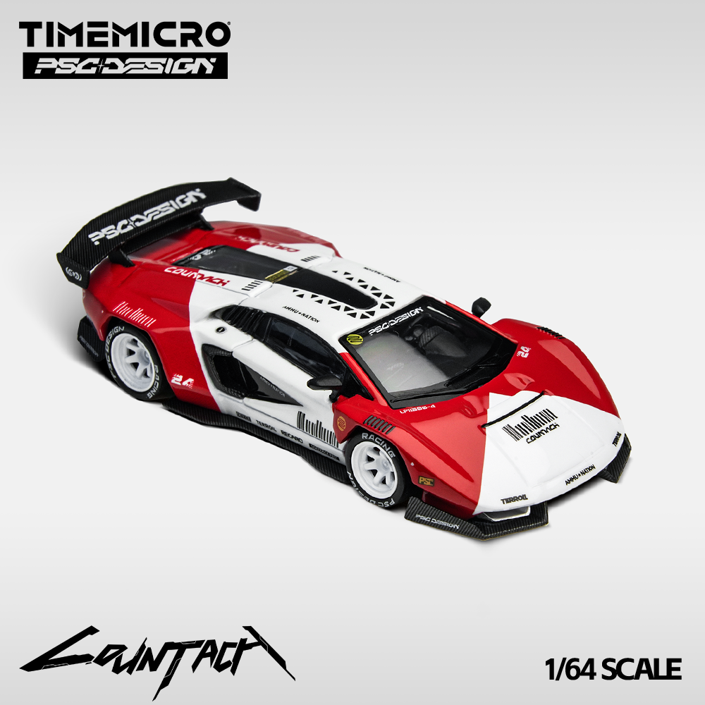 TimeMicro × PSC DESIGN 1:64 Countach “V” Marlboro Tribute Simulated Alloy Car Model
