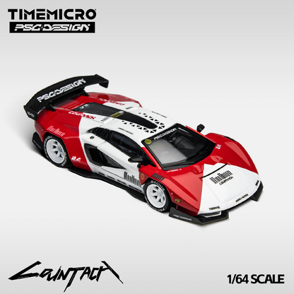 TimeMicro × PSC DESIGN 1:64 Countach “V” Marlboro Tribute Simulated Alloy Car Model