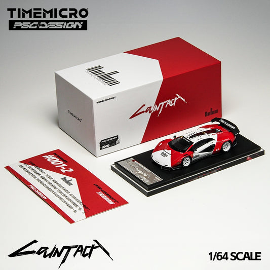 TimeMicro × PSC DESIGN 1:64 Countach “V” Marlboro Tribute Simulated Alloy Car Model