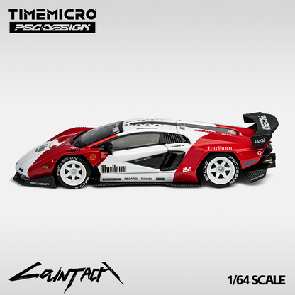 TimeMicro × PSC DESIGN 1:64 Countach “V” Marlboro Tribute Simulated Alloy Car Model