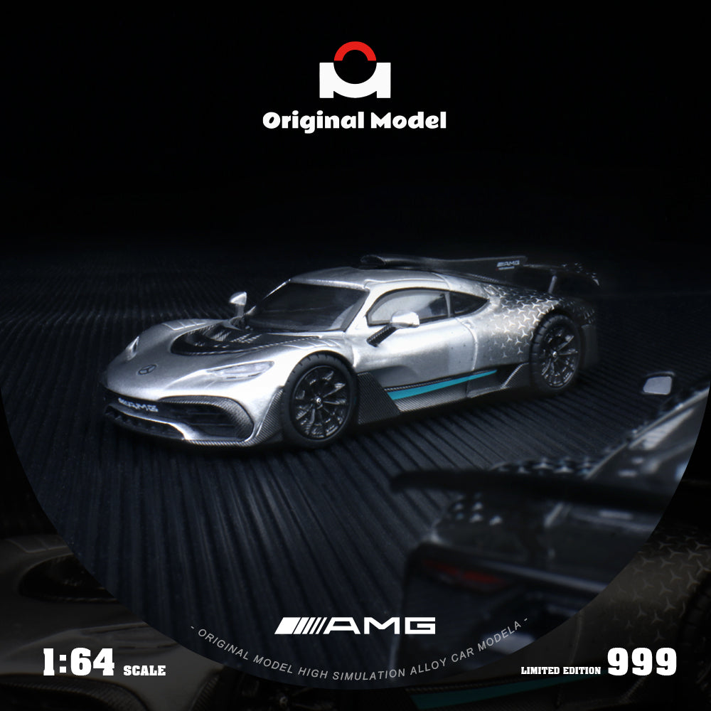 Original model: 1/64 AMG One-Starlight Silver Alloy Car Model