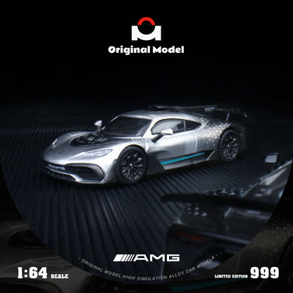 Original model: 1/64 AMG One-Starlight Silver Alloy Car Model