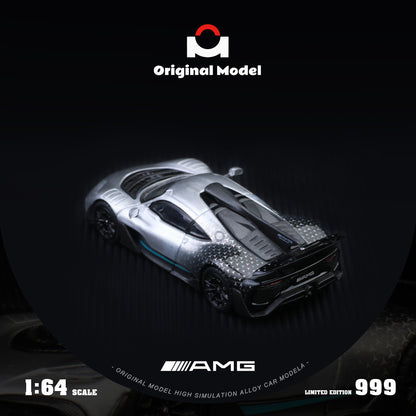 Original model: 1/64 AMG One-Starlight Silver Alloy Car Model