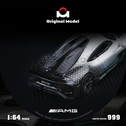 Original model: 1/64 AMG One-Starlight Silver Alloy Car Model
