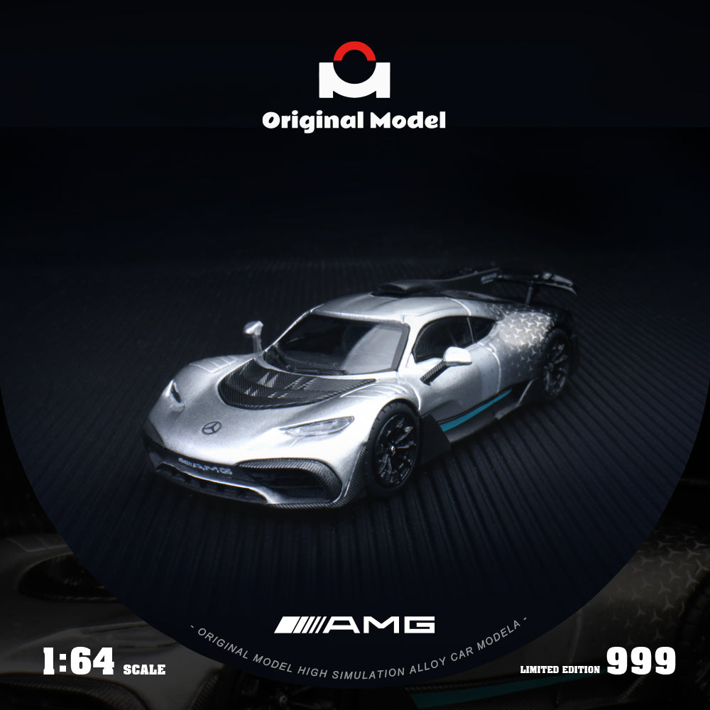 Original model: 1/64 AMG One-Starlight Silver Alloy Car Model