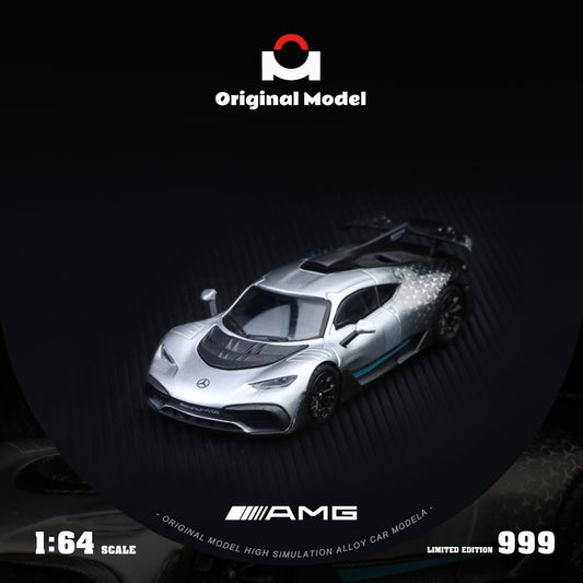 Original model: 1/64 AMG One-Starlight Silver Alloy Car Model