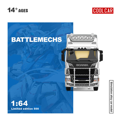 CC 1:64 Scania Container Truck RX-78 Mech Coating Simulation Alloy Car Model