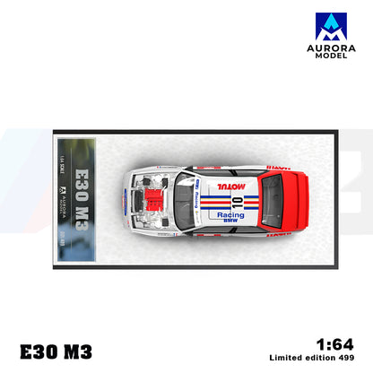 AM Aurora 1:64 BMW E30 Lafimon &amp; McLaren 720S Shark Painted small scale alloy car model