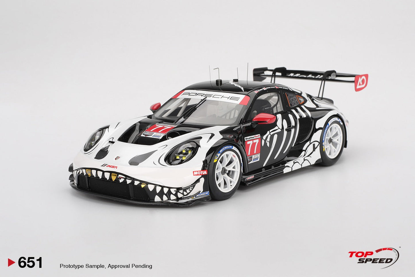 MINIGT - 1/18 PORSCHE 911 GT3 R #77 AO RACING 2025 IMSA PETIT LE MANS TS0651