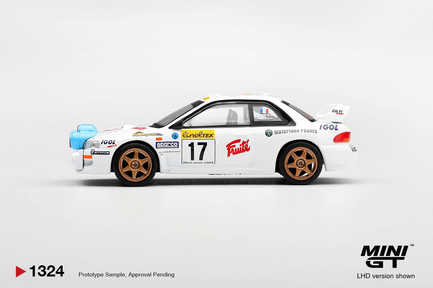 MINIGT - 1/64 Subaru Impreza WRC98 #17 1999 Rally Monte-Carlo
