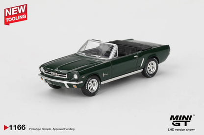MINIGT - 1/64 FORD MUSTANG CONVERTIBLE 1964 HIGHLAND GREEN