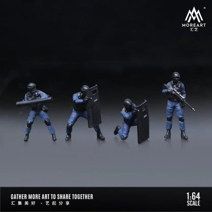 MOREART 1:64 ARMED POLICE DOLL D SET RESIN MODEL