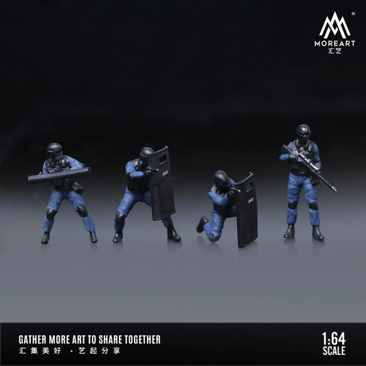 MOREART 1:64 ARMED POLICE DOLL D SET RESIN MODEL