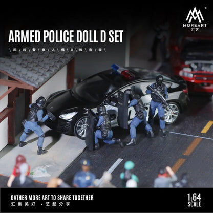 MOREART 1:64 ARMED POLICE DOLL D SET RESIN MODEL