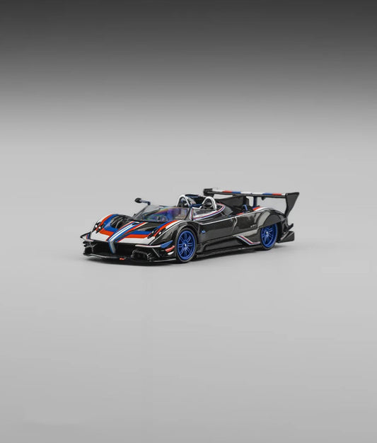 CM MODEL - 1:64 PAGANI ZONDA REVO BARCHETTA – CARBON FIBER BLACK
